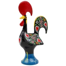 5.5" Traditional Hand-Painted Portuguese Good Luck Rooster Metal Figurine