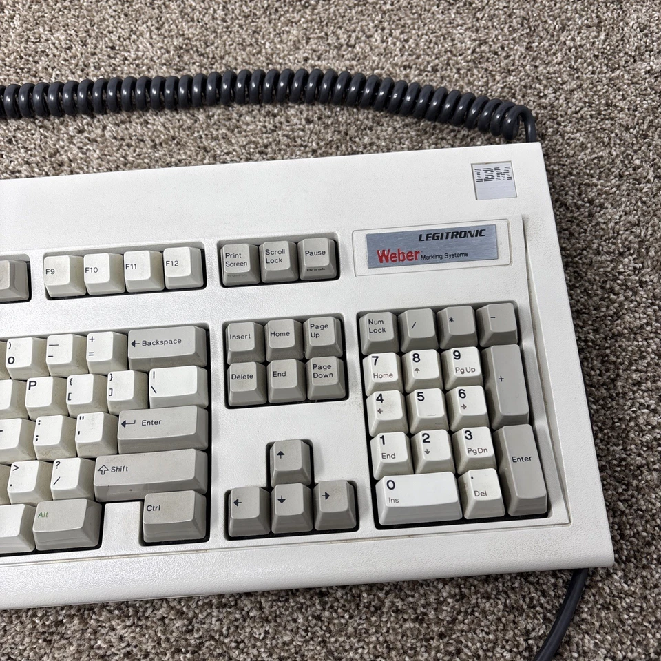 IBM Model M Clicky Keyboard 1390120 1984 Tested 5 Pin Din Cable - Image 3 of 4