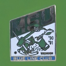 Michigan State University Blue Line Ice Hockey Pin MSU Spartans 1990-1991