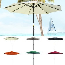 3(m) Parasol Patio Umbrella Outdoor Sun Shade with Tilt and Crank for Balcony