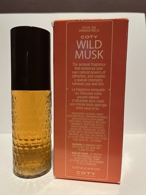 COTY WILD MUSK 1.5 FL. OZ / 44 mL COLOGNE SPRAY DIAMOND CUT BOTTLE
