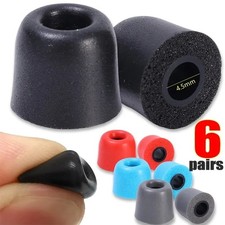 6 Pairs Noise Memory Foam In-ear Earphones Earbuds Tips Eartips Earplug