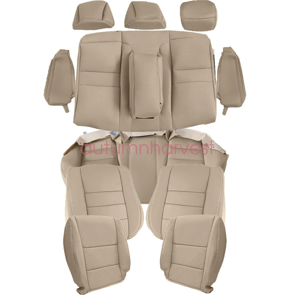 For 2008-2012 Honda Accord EX-L Front & Second Row SEAT COVER With Headrest Tan - Image 2 of 4