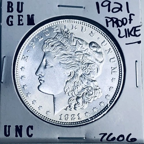 1921 BU GEM MORGAN SILVER DOLLAR UNC MS+++ U.S. MINT RARE COIN 7606