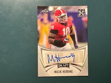 2021 Leaf Draft Malik Herring #BA-MH1 Rookie Auto