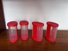 4 Tupperware Orient-Express-Gewürzbehälter 275 ml Rot 