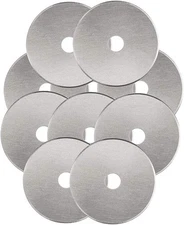 Rotary Cutter Blades 45mm 10 Pack by KISSWILL, Fits Round hole 