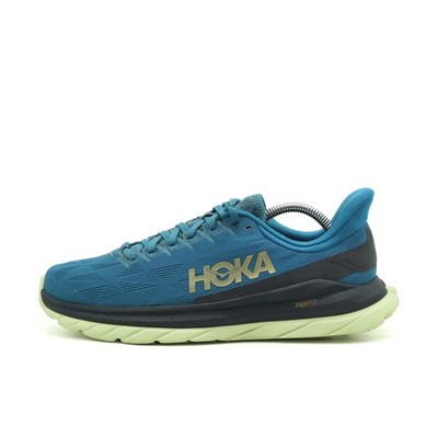 Hoka One Herren Mach 4 Sneaker Blau Mesh Low Top ämpfung Laufschuhe EU 44
