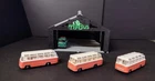 3 MATCHBOX LESNEY MERCEDES-BENZ ORANGE/WHITE COACHES No 68 BUSES GOOD CONDITION