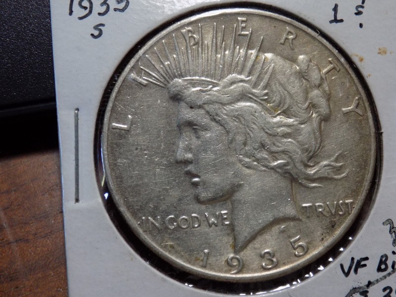 1935-S Peace Silver Dollar - VF+ Condition