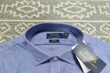 New Polo Ralph Lauren Men's Slim Fit Button Up Shirt - 16 34/35 - Blue / White