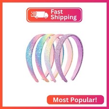 Tihebax Headbands for Women Girls Glitter Purple Rainbow Headband Women Girls Sp