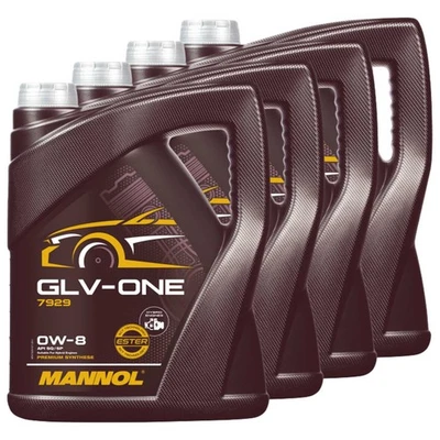Huile Moteur MANNOL 0W-8 GLV-ONE 4 X 5 Litres Pour Lexus Mazda 2 Toyota Yaris - Photo 1/4