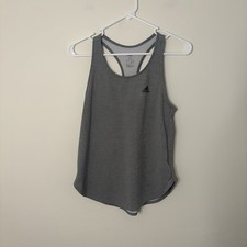 Adidas Aeroready Women  s XS Grey Racerback Tank Top Workout Gym S6