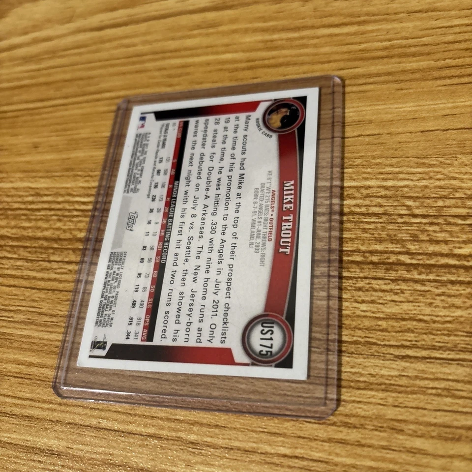 Topps Pro 2010 debut Mike Trout #175 novato radiocontrol Foto 2 de 3