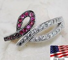 2CT Heat Treated  Rubellite Tourmaline 925   Sterling Silver Ring   Sz 7 L1-1 — photo 1