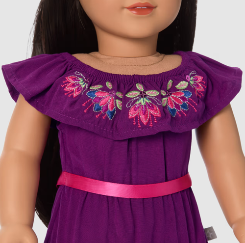 American Girl Raquel GOTY 2026 Purple Floral BEACH PARTY DRESS Brand New in Box - Picture 3 of 3