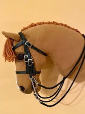 Hobby Horse Kandare - schwarze Dressur Trense...