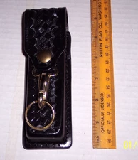 New Basketweave Leather Big Key Holder Brass Snap Ca Corrections Sam browne belt