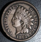1863 INDIAN HEAD CENT - VF VERY FINE Details