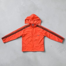 Vintage Adidas Ventex Jacket Size S Orange 3 Stripes Windbreaker Hooded Korea