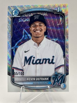 2025 1st Bowman Chrome /100 * True Wave * Kevin Defrank Refractor 055/100 RC