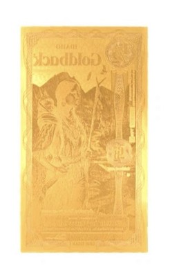 1/2 IDAHO ALPHA GOLDBACK AURUM 24K GOLD NOTE 1/2000 OZ .999 GOLD