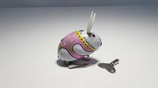 Vintage Blechspielzeug Hase MS 083 Aufziehfigur 1970er Made in China Spielzeug