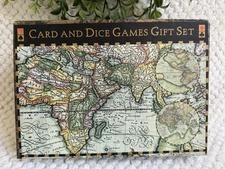Card & Dice Games Gift Set 2003 Vintage Map Theme 全套 纸牌 骰子 礼盒 复古地图
