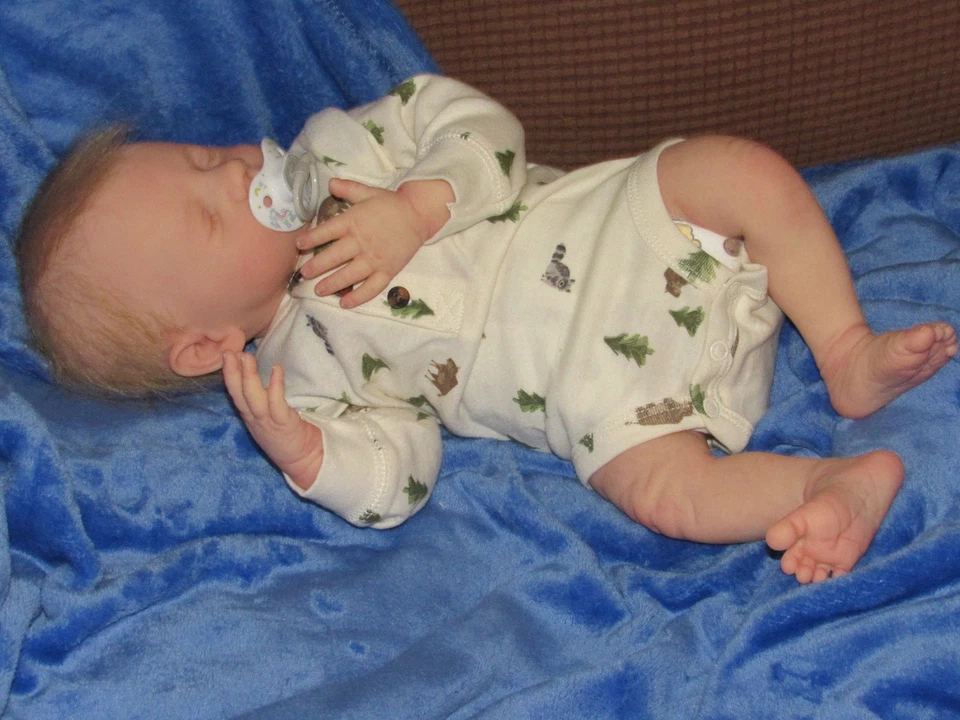 Reborn Doll Realborn Steven Asleep, 4 Lbs. 11 Oz. COA - Image 3 of 4