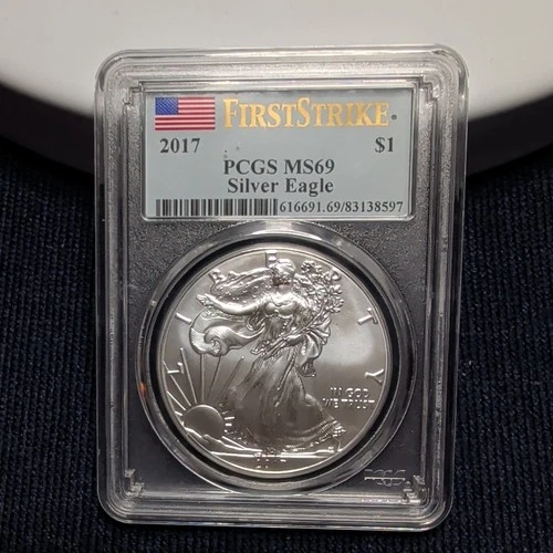 2017 AMERICAN SILVER EAGLE PCGS MS69 FIRST STRIKE 1oz Silver USA SHIPPING