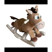 Disney Toy Story Bullseye Rocking Horse Plush Brown White plastic Base