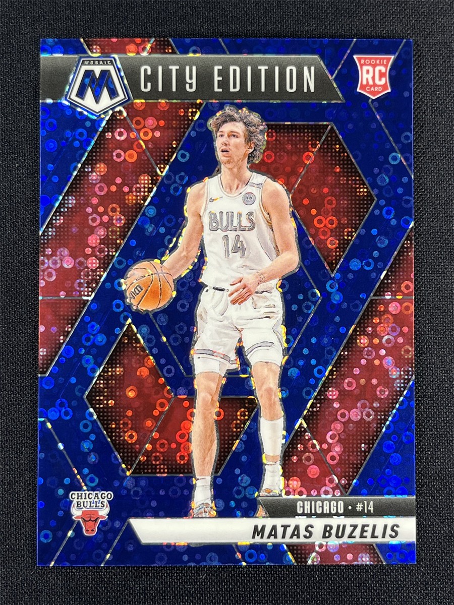 2024-25 Mosaic Fast Break Matas Buzelis #273 Blue Disco City Edition RC /85