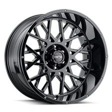 4 New 24x12 Vision 412 Rocker Gloss Black 8x170 ET-51 Wheels Rims