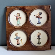 GOEBEL HUMMEL SET OF FOUR PLATES, LITTLE MUSIC MAKERS, 741, 742, 743, 744 T5