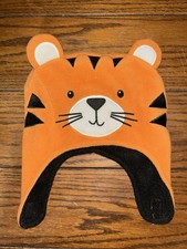 WONDER NATION BOYS FLEECED LINED TIGER THEME HAT ONE SIZE ORANGE