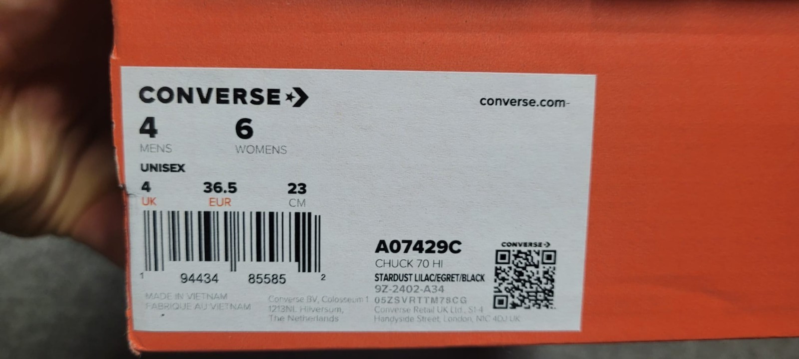 W Converse Chuck Taylor 70 Hi A07429C Rrp £85 Brand New Fast Dispatch 📦✅️ image 9