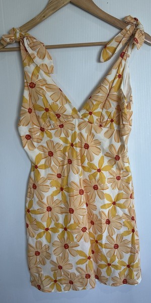 Into Floral Sundress with Sunflowers - Size 10 Cotton