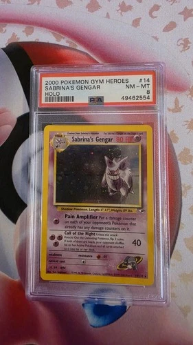 Pokemon Card - Sabrina's Gengar 14/132 Gym Challenge WOTC - PSA 8
