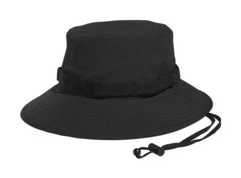 Adidas Unisex Victory Bucket Hat Drawstring UPF 50+ Black One Size  - Image 2 of 4