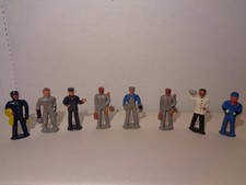 VINTAGE BARCLAY/MANOIL HOLLOW LEAD METAL FIGURES. RAILROAD,CONDUCTORS,PORTERS, 