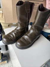 RED HEAD BRAND MEN'S SIZE 8.5 BONE DRY WATERPROOF LEATHER WORK BOOTS/RANCH HAND