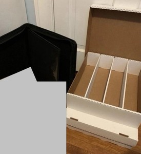 Value Card Supplies Lot - 2x 3200 Count Mega Boxes & 1x Toploader Binder