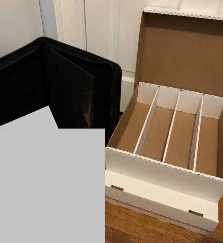 Value Card Supplies Lot - 2x 3200 Count Mega Boxes & 1x Toploader Binder