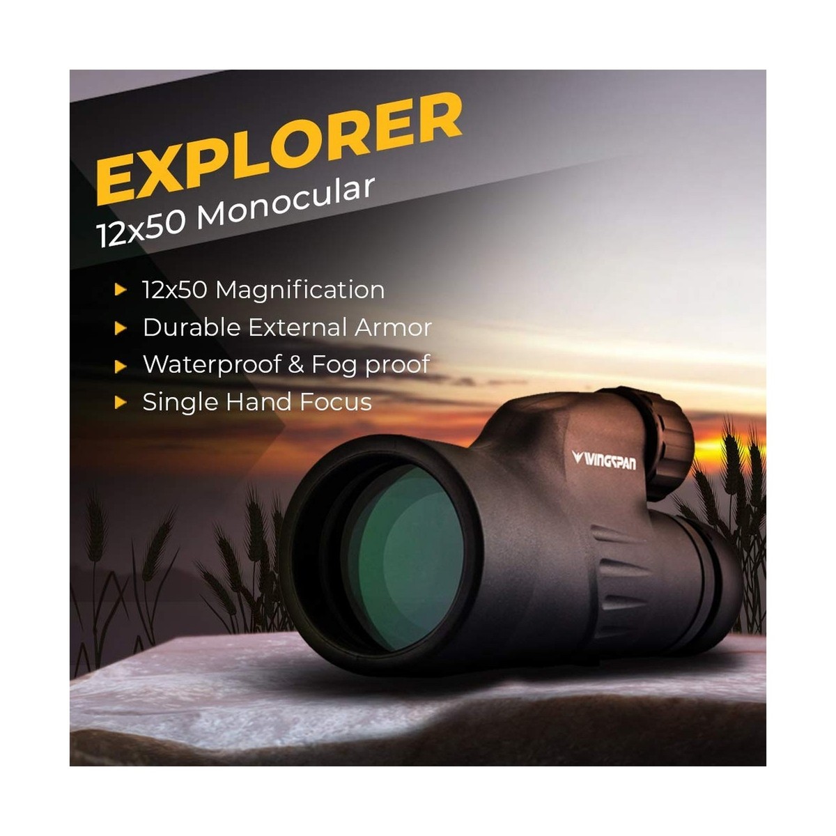 Polaris Optics Explorer High Powered 12x50 Monocular