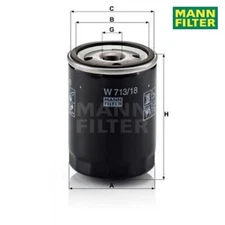 Oil filter Mann filter W713/18 for Opel Kadett E combo Rover