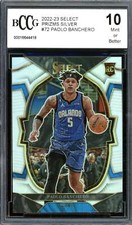 2022-23 Select Prizms Silver #72 Paolo Banchero Rookie Card BGS BCCG 10 Mint+