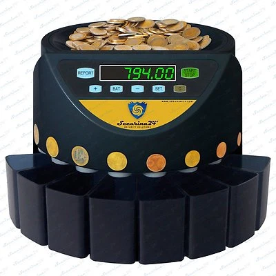 SECURINA24 Geldzählmaschine Münzzähler Münzzählmaschine Geldzähler Wertzähler 14 Versionen