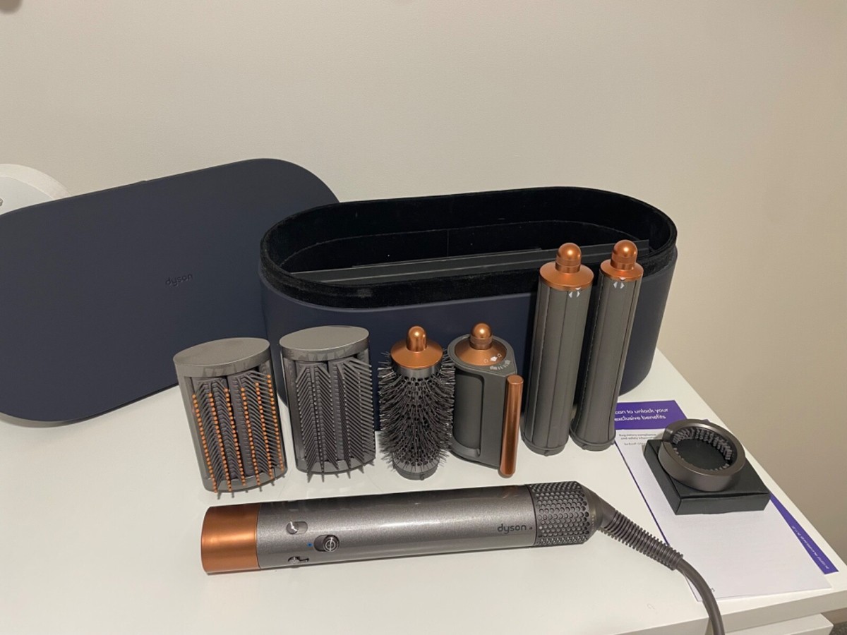 Dyson Airwrap シルバー/ブロンズ 付属品付き Dyson Air Wrap Complete Long Multi-Styler - Copper / Nickel - used