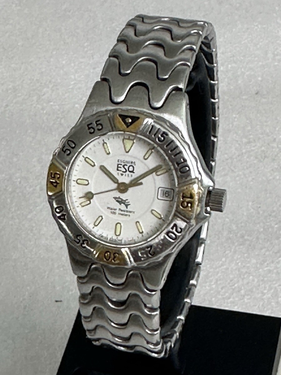 ESQ Swiss quartz Watch with White Dial ESQ Esquire Swiss Watch Women Gold Tone MOP WHITE Round Dial  main image 2
